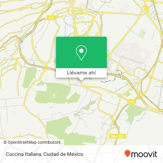 Mapa de Cuccina Italiana, Avenida Insurgentes Sur 3500 Peña Pobre 14060 Tlalpan, Ciudad de México