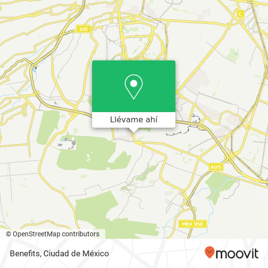 Mapa de Benefits, Avenida Insurgentes Sur 3500 Peña Pobre 14060 Tlalpan, Ciudad de México