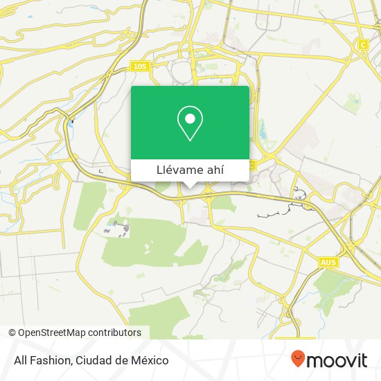 Mapa de All Fashion, Ampl Insurgentes Cuicuilco 04530 Coyoacán, Ciudad de México
