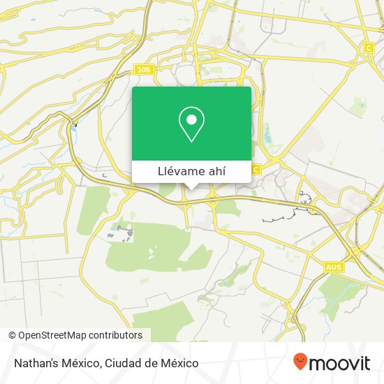 Mapa de Nathan's México, Ampl Insurgentes Cuicuilco 04530 Coyoacán, Ciudad de México
