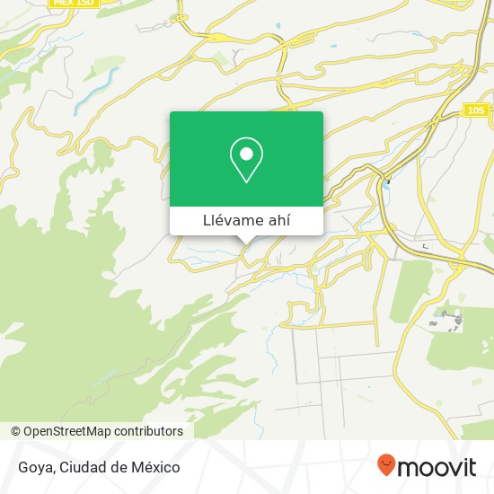Mapa de Goya, Avenida San Jerónimo El Toro 10610 La Magdalena Contreras, Distrito Federal