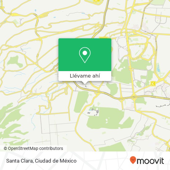 Mapa de Santa Clara, Plaza Santa Teresa Jardines del Pedregal 01900 Álvaro Obregón, Ciudad de México