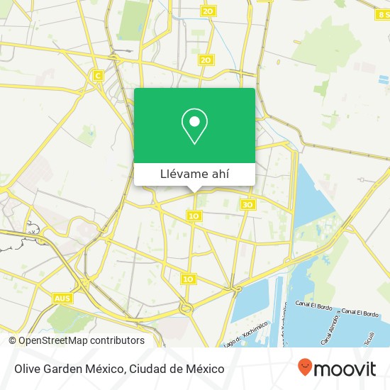 Mapa de Olive Garden México, Avenida Canal de Miramontes 2053 Los Girasoles III 04920 Coyoacán, Ciudad de México