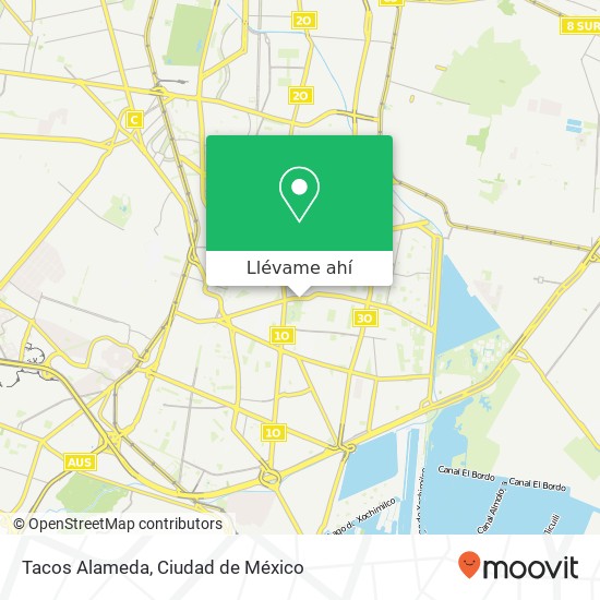 Mapa de Tacos Alameda, Calzada de las Bombas Las Campanas 04929 Coyoacán, Ciudad de México