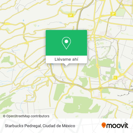 Mapa de Starbucks Pedregal
