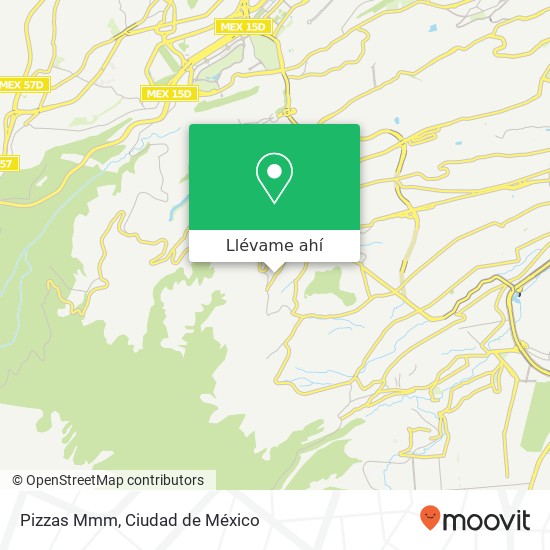 Mapa de Pizzas Mmm, Avenida 29 de Octubre Lomas de la Hera 01860 Álvaro Obregón, Distrito Federal