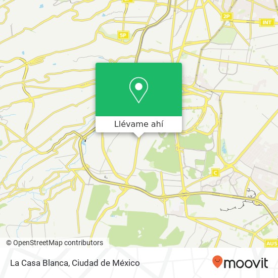 Mapa de La Casa Blanca, Jardines del Pedregal 01900 Álvaro Obregón, Ciudad de México