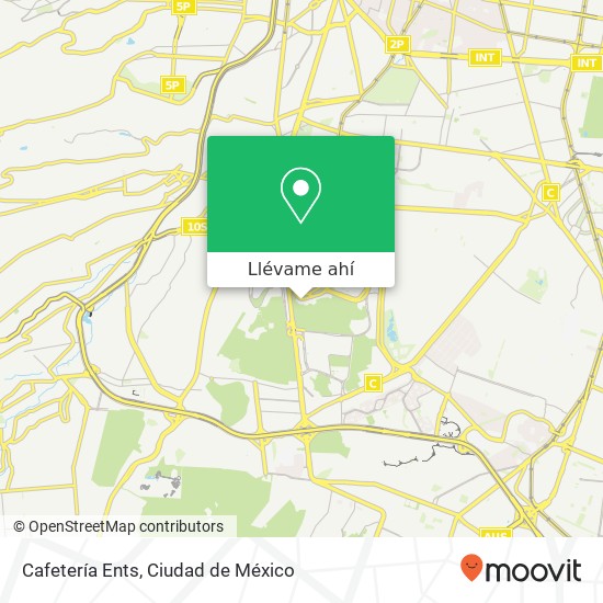 Mapa de Cafetería Ents, Ciudad Universitaria 04360 Coyoacán, Ciudad de México