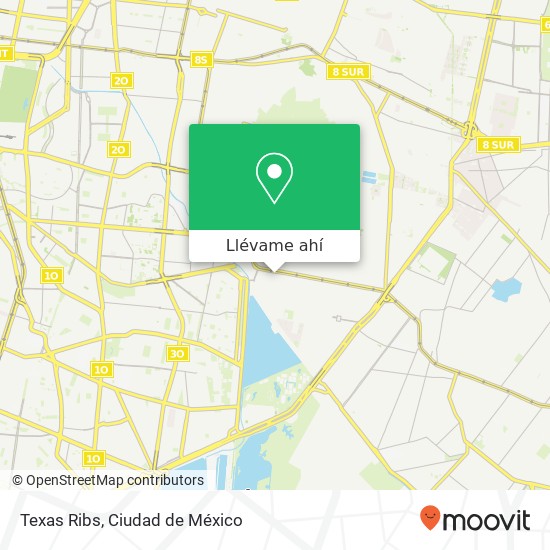 Mapa de Texas Ribs, Avenida Tláhuac 4409 Lomas Estrella 2da Sección Iztapalapa