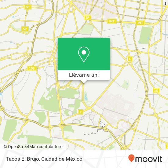 Mapa de Tacos El Brujo, Avenida Antonio Delfín Madrigal Pedregal de Santo Domingo 04369 Coyoacán, Ciudad de México