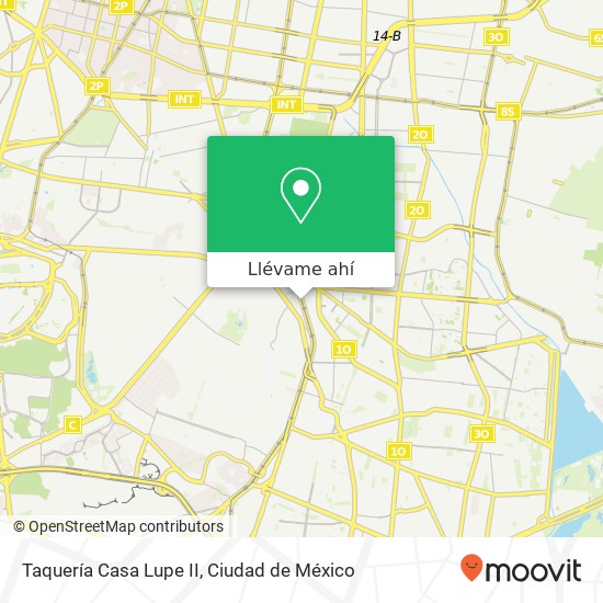 Mapa de Taquería Casa Lupe II, Calzada de Tlalpan Xotepingo 04610 Coyoacán, Distrito Federal