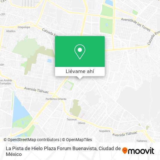 Mapa de La Pista de Hielo Plaza Forum Buenavista