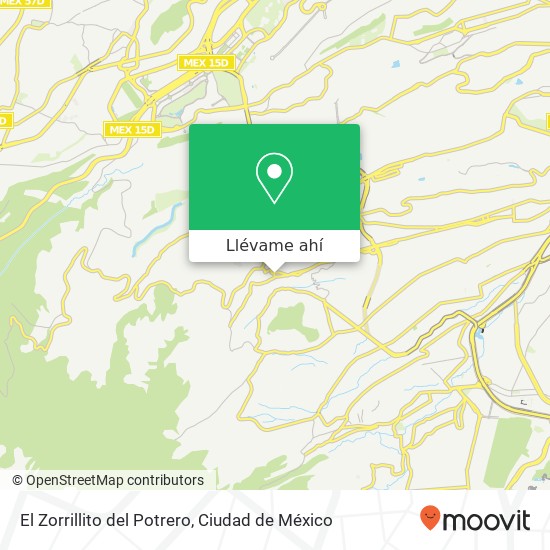 Mapa de El Zorrillito del Potrero, Avenida Luis Echeverría Torres de Potrero 01840 Álvaro Obregón, Ciudad de México