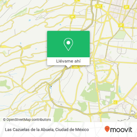 Mapa de Las Cazuelas de la Abuela, Avenida San Jerónimo 630 Jardines del Pedregal 01900 Álvaro Obregón, Distrito Federal