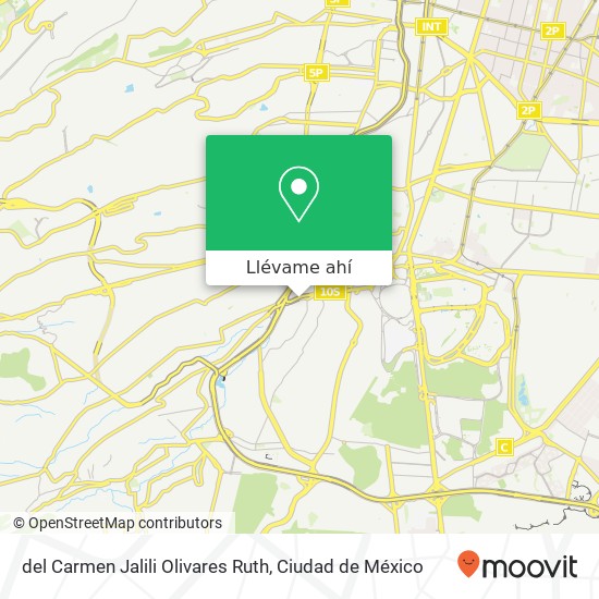 Mapa de del Carmen Jalili Olivares Ruth, Jardines del Pedregal 01900 Álvaro Obregón, Distrito Federal