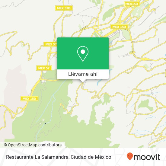 Mapa de Restaurante La Salamandra, Calzada Desierto de los Leones Desierto de los Leones 05730 Cuajimalpa de Morelos, Ciudad de México