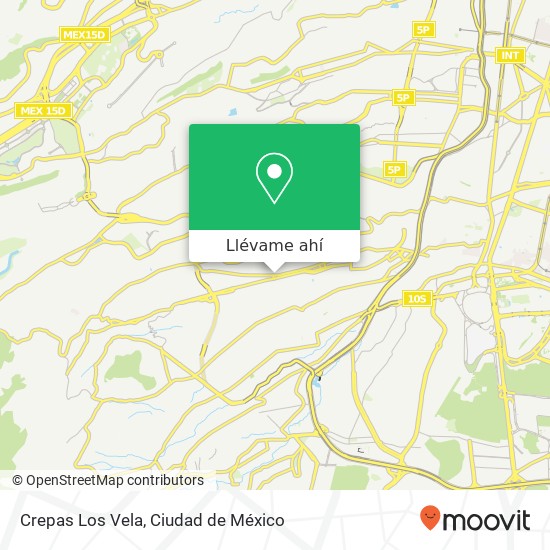 Mapa de Crepas Los Vela, Avenida Toluca 773 San José del Olivar 01770 Álvaro Obregón, Ciudad de México