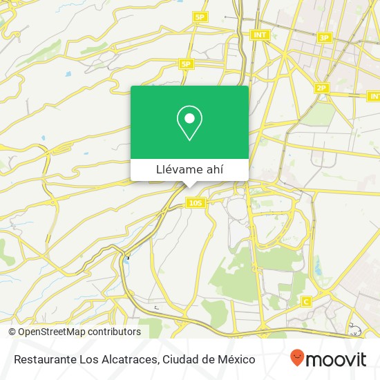 Mapa de Restaurante Los Alcatraces, Calle Benito Juárez Progreso Tizapán 01080 Álvaro Obregón, Distrito Federal