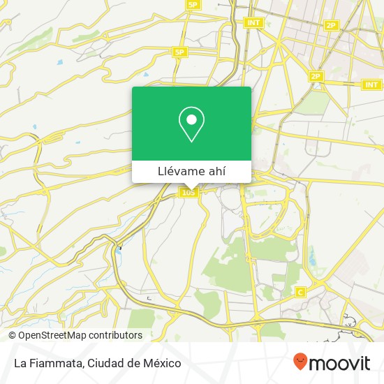 Mapa de La Fiammata, Avenida San Jerónimo Pueblo La Otra Banda 01090 Álvaro Obregón, Distrito Federal