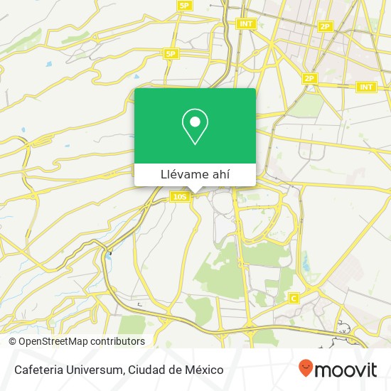 Mapa de Cafeteria Universum, Avenida Ciudad Universitaria Ciudad Universitaria 04360 Coyoacán, Ciudad de México