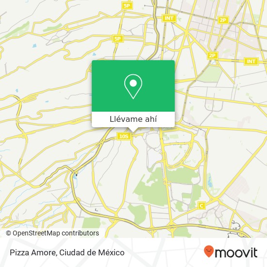 Mapa de Pizza Amore, Avenida San Jerónimo Pueblo La Otra Banda 01090 Álvaro Obregón, Ciudad de México