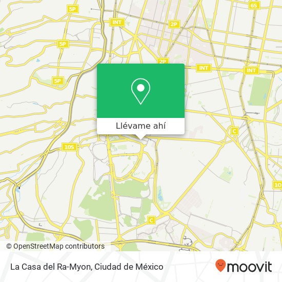 Mapa de La Casa del Ra-Myon, Medicina 38 Copilco Universidad 04360 Coyoacán, Ciudad de México