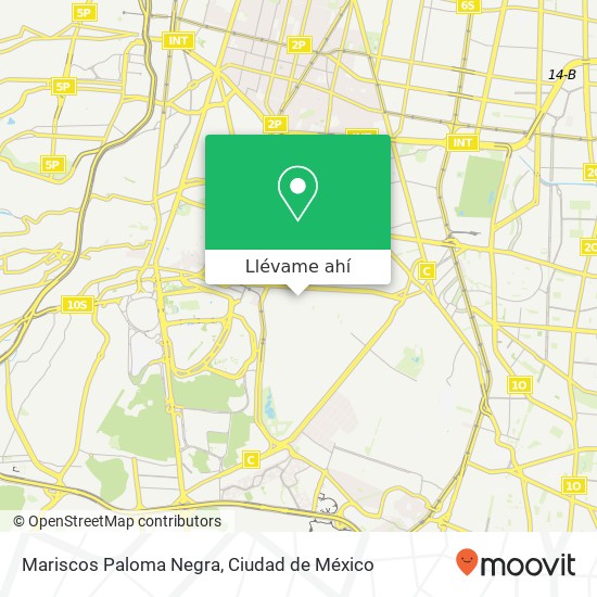 Mapa de Mariscos Paloma Negra, Copal Pedregal de Santo Domingo 04369 Coyoacán, Distrito Federal
