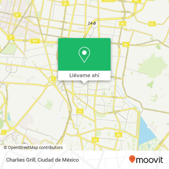 Mapa de Charlies Grill, Avenida 3 Educación 04400 Coyoacán, Distrito Federal