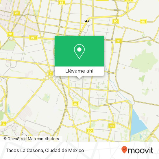 Mapa de Tacos La Casona, Avenida Erasmo Castellamos Quinto Educación 04400 Coyoacán, Distrito Federal