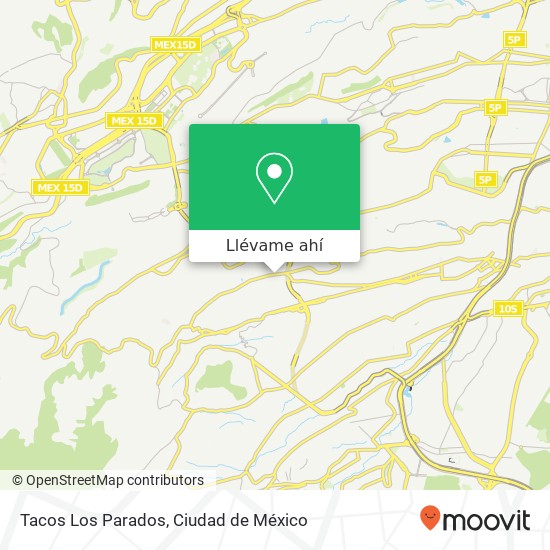 Mapa de Tacos Los Parados, Rincón de la Bolsa 01849 Álvaro Obregón, Ciudad de México