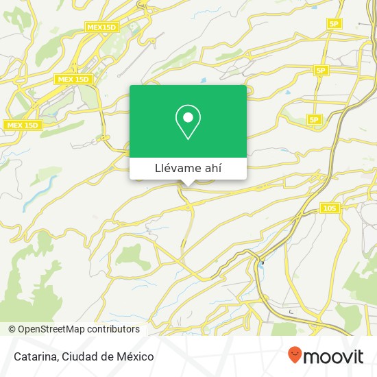 Mapa de Catarina, Avenida Toluca 1111 Tetelpan 01700 Álvaro Obregón, Distrito Federal