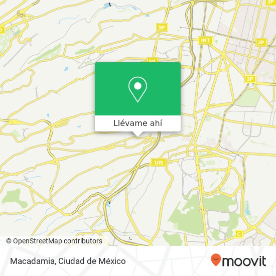 Mapa de Macadamia, Avenida Toluca 229 Olivar de los Padres 01780 Álvaro Obregón, Distrito Federal