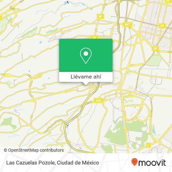 Mapa de Las Cazuelas Pozole, Privada Toluca Olivar de los Padres 01780 Álvaro Obregón, Distrito Federal