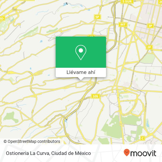 Mapa de Ostioneria La Curva, Zamora 91 Olivar de los Padres 01780 Álvaro Obregón, Ciudad de México