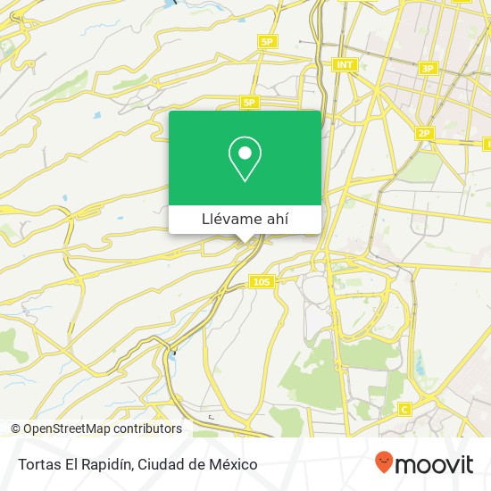 Mapa de Tortas El Rapidín, Calle Olivar Progreso 01080 Álvaro Obregón, Distrito Federal