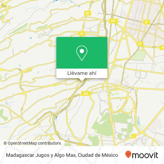 Mapa de Madagascar Jugos y Algo Mas, Calle Querétaro Progreso 01080 Álvaro Obregón, Distrito Federal