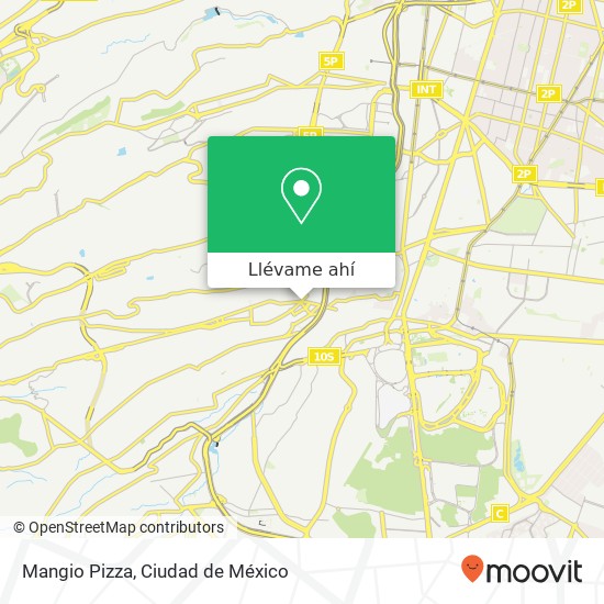 Mapa de Mangio Pizza, Avenida Toluca Progreso 01080 Álvaro Obregón, Ciudad de México