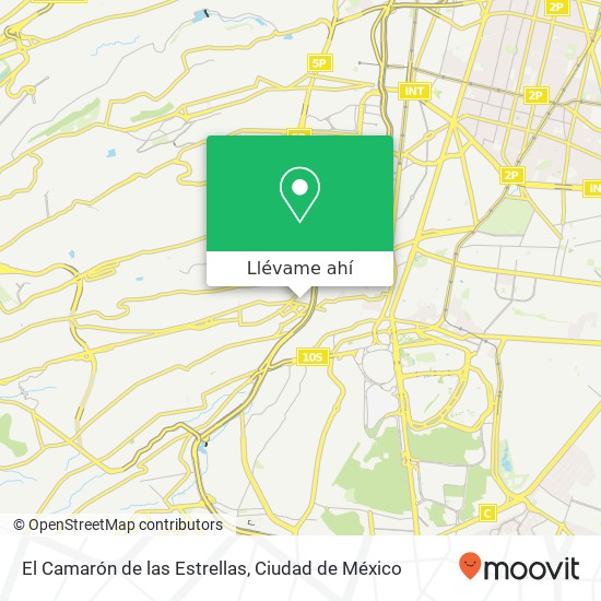 Mapa de El Camarón de las Estrellas, Calle Veracruz Progreso 01080 Álvaro Obregón, Distrito Federal