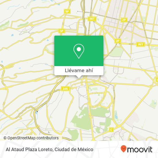 Mapa de Al Ataud Plaza Loreto, Eje 10 Sur Pueblo Loreto 01090 Álvaro Obregón, Ciudad de México