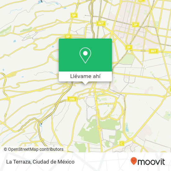 Mapa de La Terraza, Altamirano Pueblo Tizapán 01090 Álvaro Obregón, Ciudad de México