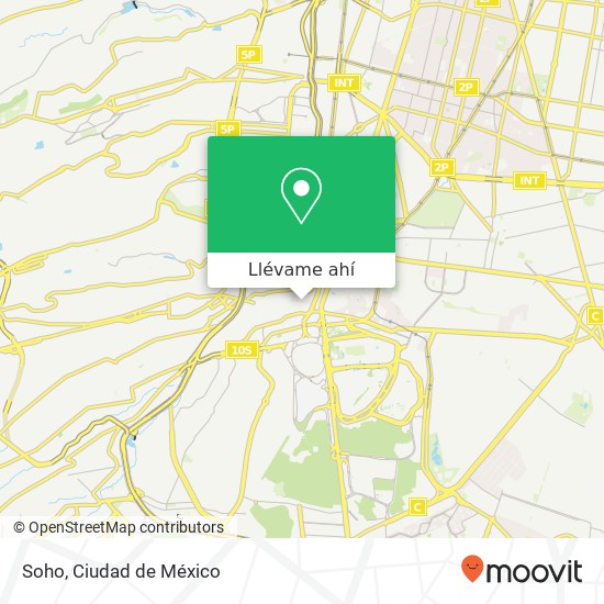 Mapa de Soho, Ignacio Manuel Altamirano 46 Pueblo Loreto 01090 Álvaro Obregón, Ciudad de México