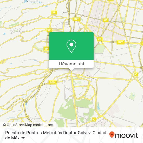 Mapa de Puesto de Postres Metrobús Doctor Gálvez, Avenida Insurgentes Sur Chimalistac 01070 Álvaro Obregón, Ciudad de México