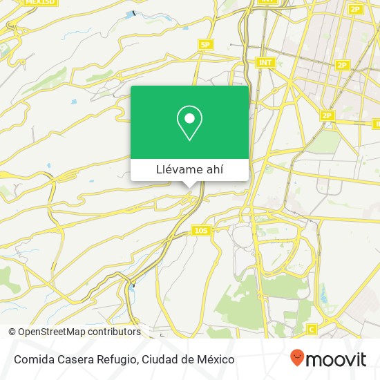 Mapa de Comida Casera Refugio, Salvatierra Olivar de los Padres 01780 Álvaro Obregón, Distrito Federal