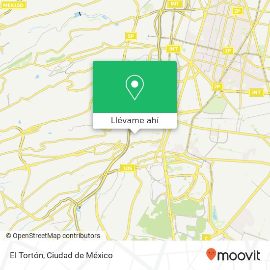 Mapa de El Tortón, Chihuahua Progreso 01080 Álvaro Obregón, Distrito Federal