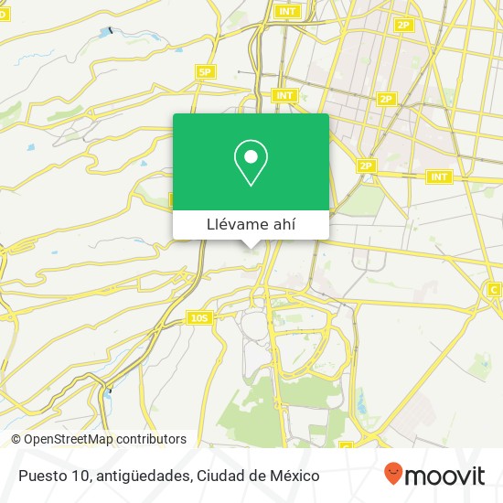 Mapa de Puesto 10, antigüedades, Calle Benito Juárez San Ángel 01000 Álvaro Obregón, Ciudad de México