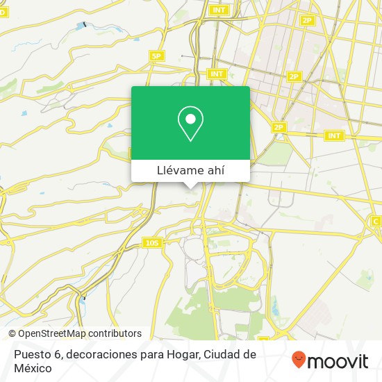 Mapa de Puesto 6, decoraciones para Hogar, Calle Benito Juárez San Ángel 01000 Álvaro Obregón, Ciudad de México