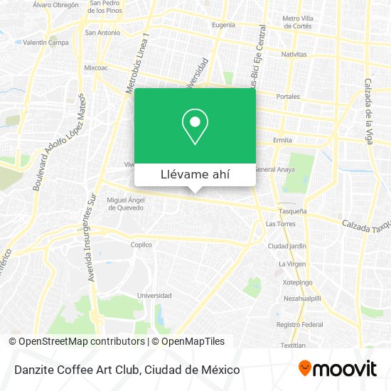Mapa de Danzite Coffee Art Club