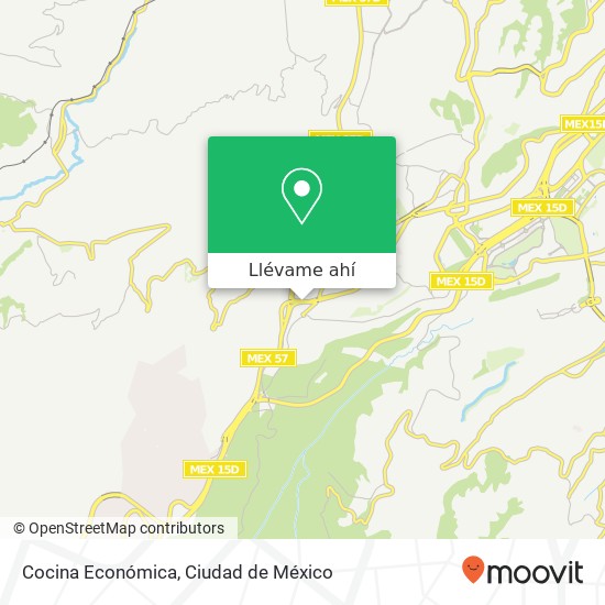 Mapa de Cocina Económica, Carretera México-Toluca Valle de las Monjas 05730 Cuajimalpa de Morelos, Distrito Federal