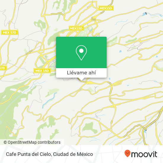 Mapa de Cafe Punta del Cielo, Avenida Carlos Lazo Fracc Bosques de Tarango 01580 Álvaro Obregón, Ciudad de México