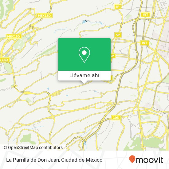 Mapa de La Parrilla de Don Juan, Calzada de las Águilas Ampl Las Águilas 01759 Álvaro Obregón, Distrito Federal